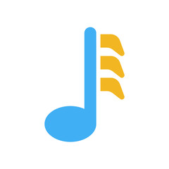 thirty second note icon from music and media collection