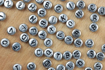 letters of the alphabet balls background with letters of the alphabet, the concept of learning to read, the study of letters