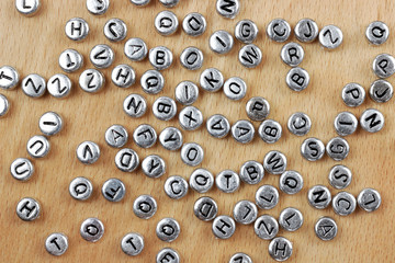 letters of the alphabet balls background with letters of the alphabet, the concept of learning to read, the study of letters