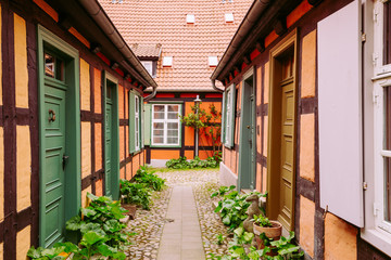 Fototapeta na wymiar Stralsund. historical architecture of the port city in eastern Germany