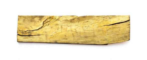 golden board isolated on white background