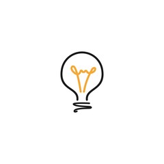bulb ilustration logo design vector icon download template