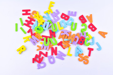 Colorful alphabet isolated on the white background