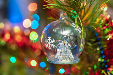 Christmas glass toy angel for Christmas tree.