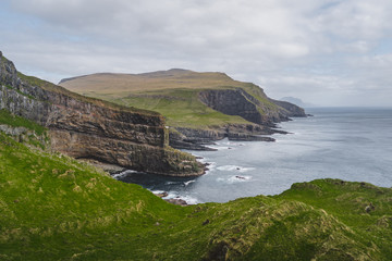 Incredible coastline landscape Faroe Islands