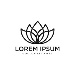 Lotus flower Logo design Vector Icon Template