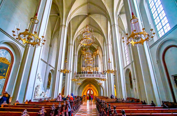 The prayer hall of Saint Augustine Church in Vienna, Austria
