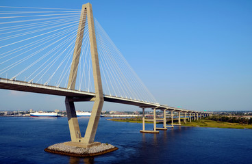 View on the Arthur Ravenel Jr. Bridge in Charleston, South Caroline.	