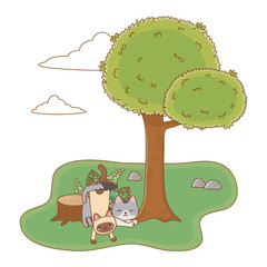 Cats cartoons design vector illustrator