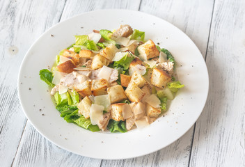 Portion of Caesar salad
