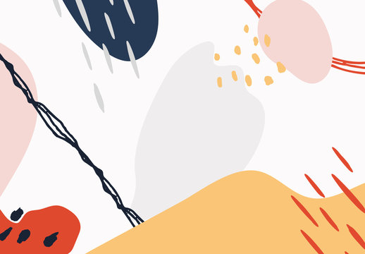 Abstract Colorful Illustrative Elements Set