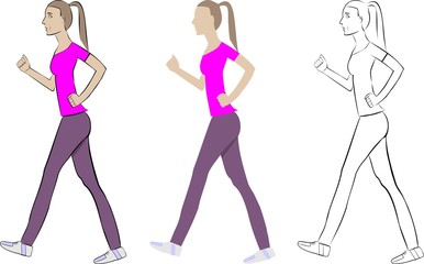 Fototapeta premium Woman exercising vector design element for websites, blogs, advertisements, magazine, articles, flyers, posters, backgrounds, business cards, logo, and tri-folds 