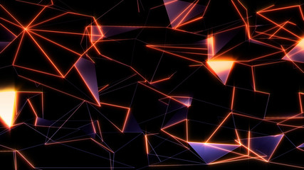 3D rendering background of abstract geometric triangles