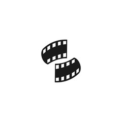 Fototapeta na wymiar abstract cinema logo vector template isolated on white background