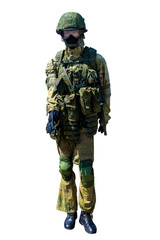 Military Scout Costume isolated on white