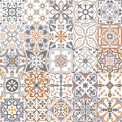 Big set of tiles in portuguese style.