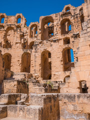 Roman colosseum ruins