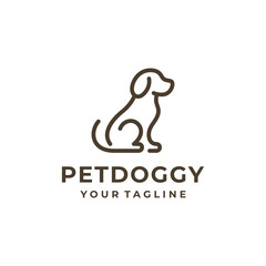 Dog logo and icon design vector.