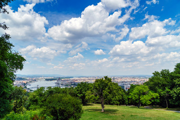 Landscape of Budapest over the Danube river.