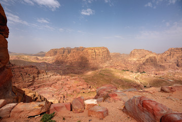 Ancient city of Petra, picturesque mountain landscape, Jordan