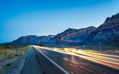 View of trail lights in Red Rock Canyon National Recreation Area © Toms