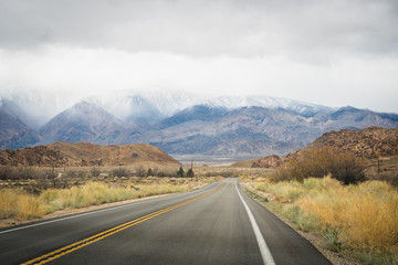 Sierra Nevada Mountains scenic view from Alabama Hills, California, United States