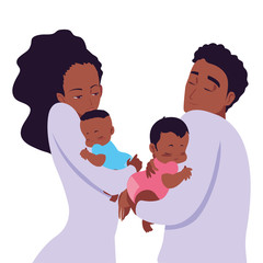 mom and dad carrying her newborn