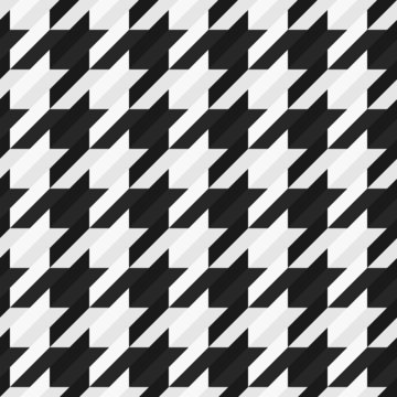 Seamless black and white vintage stitched houndstooth pattern vector