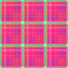 Obraz premium Seamless blue and pink classic textile check madras pattern vector