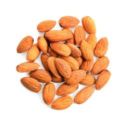 Almond. Nuts isolated on white background