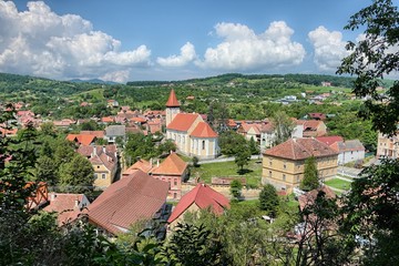 Cisnadioara Saxon Village In Transylvania, Romania