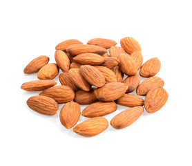Almond. Nuts isolated on white background