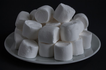 White big marshmallow on a plate