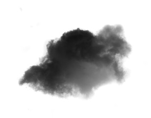 Black smoke on a white background