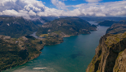 Obraz premium View from preikestulen pulpit rock, Norway