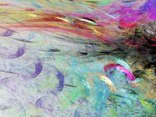 abstract chaotic fractal background 3D rendering illustration