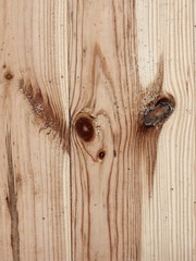 supernatural bizarre alien face of knots on textured wood plank