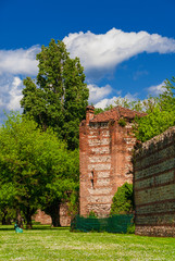One of the last surviving sections of the Vicenza medieval walls, erected in the 14th century
