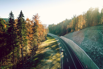 Mountain road between Sarajevo and Tuzla