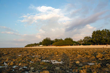 Low tide on Gili Trawangan