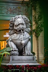 chinese lion statue