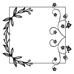 Card template with beautiful wreath frame. Vector