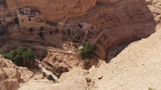 St. George Monastery in Wadi Qelt. (Monastery of Saints George and John Jacob of Choziba), located in Wadi Qelt, in the eastern West Bank, in Area C of the Palestinian Authority territories.