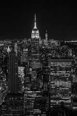 New York at night from the Rockefeller Center. 