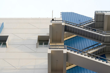 Fire escape stairs of tall buildings outdoor