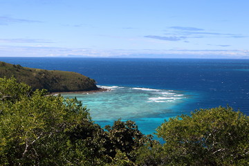 Vue d'une baie en couleur