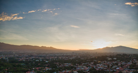 Sunrise over Escazu, San Jose, Costa Rica