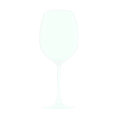 Glass of champagne on white background illustration vector