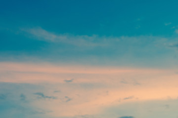 Blue Sky white cloud sun light during sunset or sunrise background