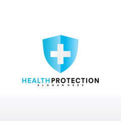 Fototapeta na wymiar Shield Healt Medical Logo Design Template - Vector